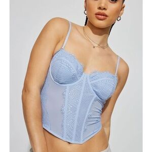 Garage - Chirshell lace mesh bustier